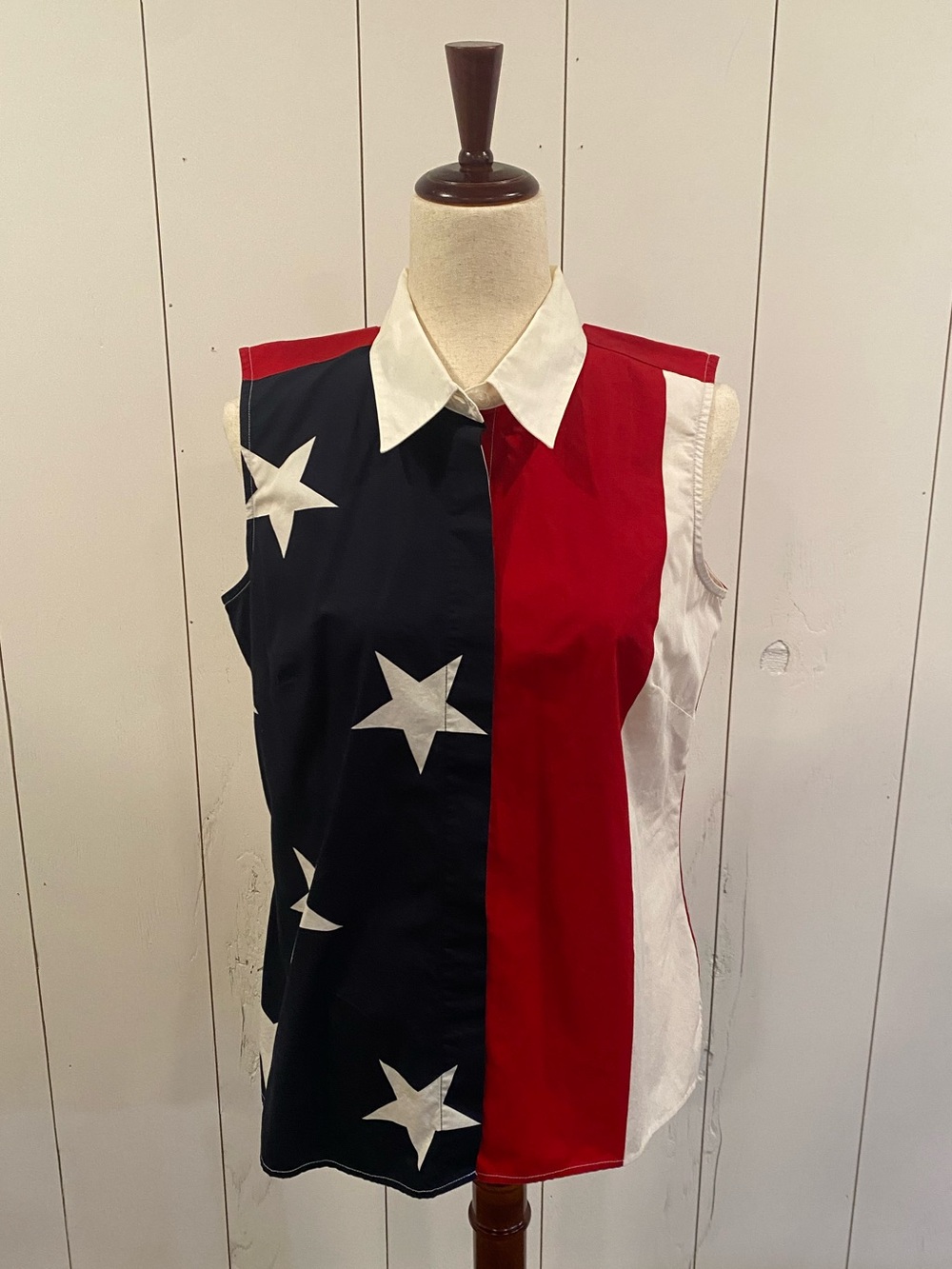 Patriotic Sleeveless Top Medium